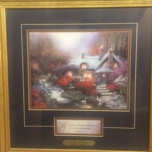 Gorgeous framed Thomas Kinkade picture.